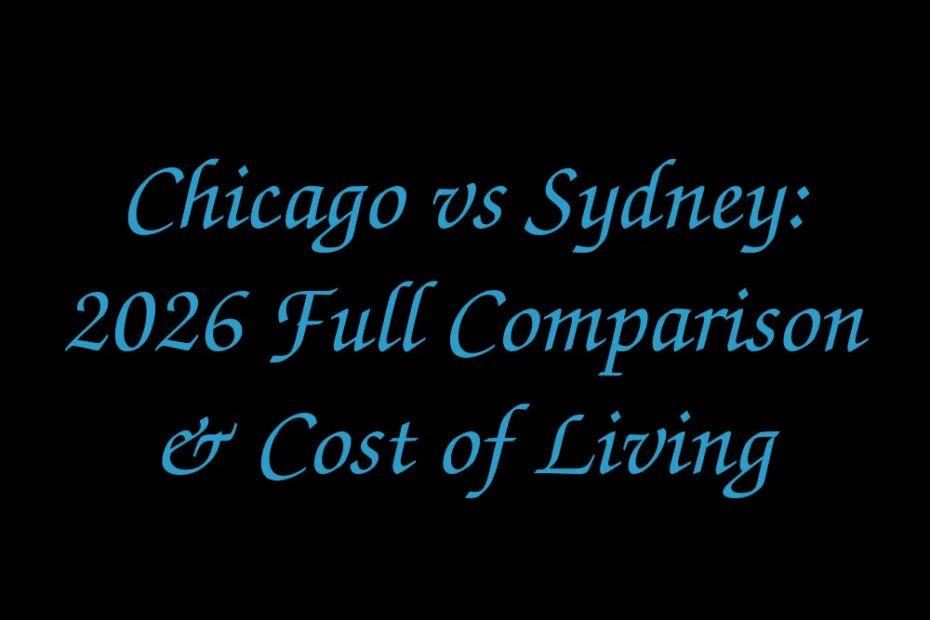 Chicago Vs Sydney 2026 Full Comparison Cost Of Living