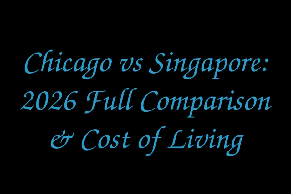 Chicago Vs Singapore 2026 Full Comparison Cost Of Living