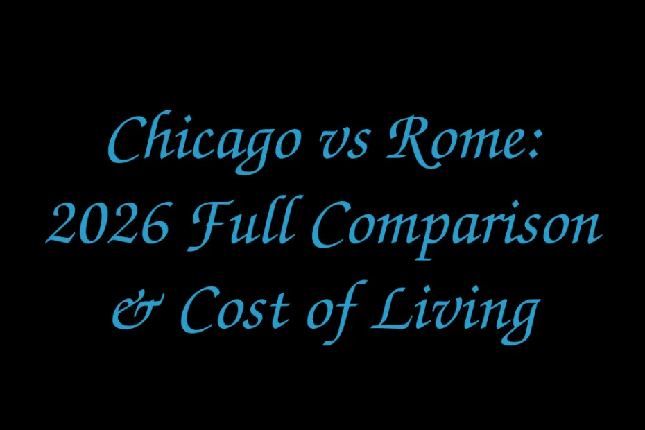 Chicago Vs Rome 2026 Full Comparison Cost Of Living