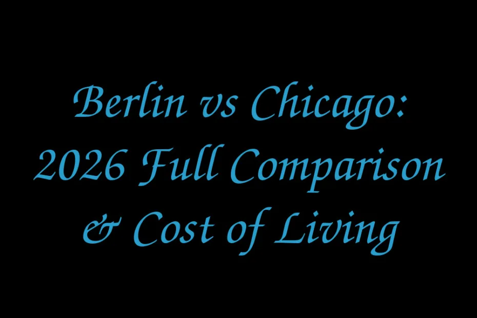 Berlin Vs Chicago 2026 Full Comparison Cost Of Living