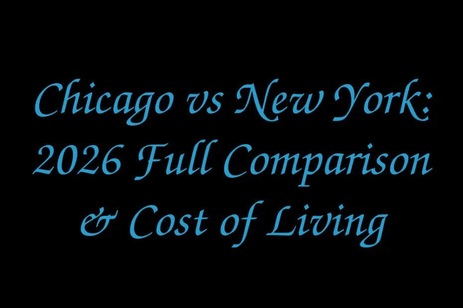 Chicago Vs New York 2026 Full Comparison Cost Of Living
