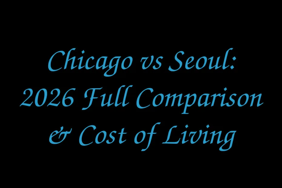 Chicago Vs Seoul 2026 Full Comparison Cost Of Living